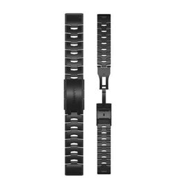 Garmin QuickFit Titanium 22 mm Watch Band - Vented with Carbon Gray DLC Coating