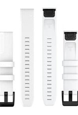 Garmin QuickFit Silicone 22 mm Watch Band - White with Black Stainless Steel Hardware