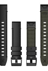 Garmin QuickFit Leather 22 mm Watch Band  - Black Genuine Horween