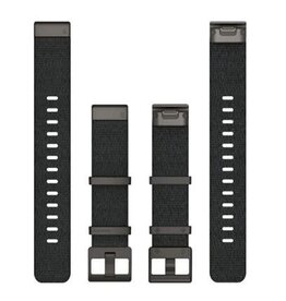 Garmin QuickFit Nylon 22 mm - Black Heathered Jacquard-weave