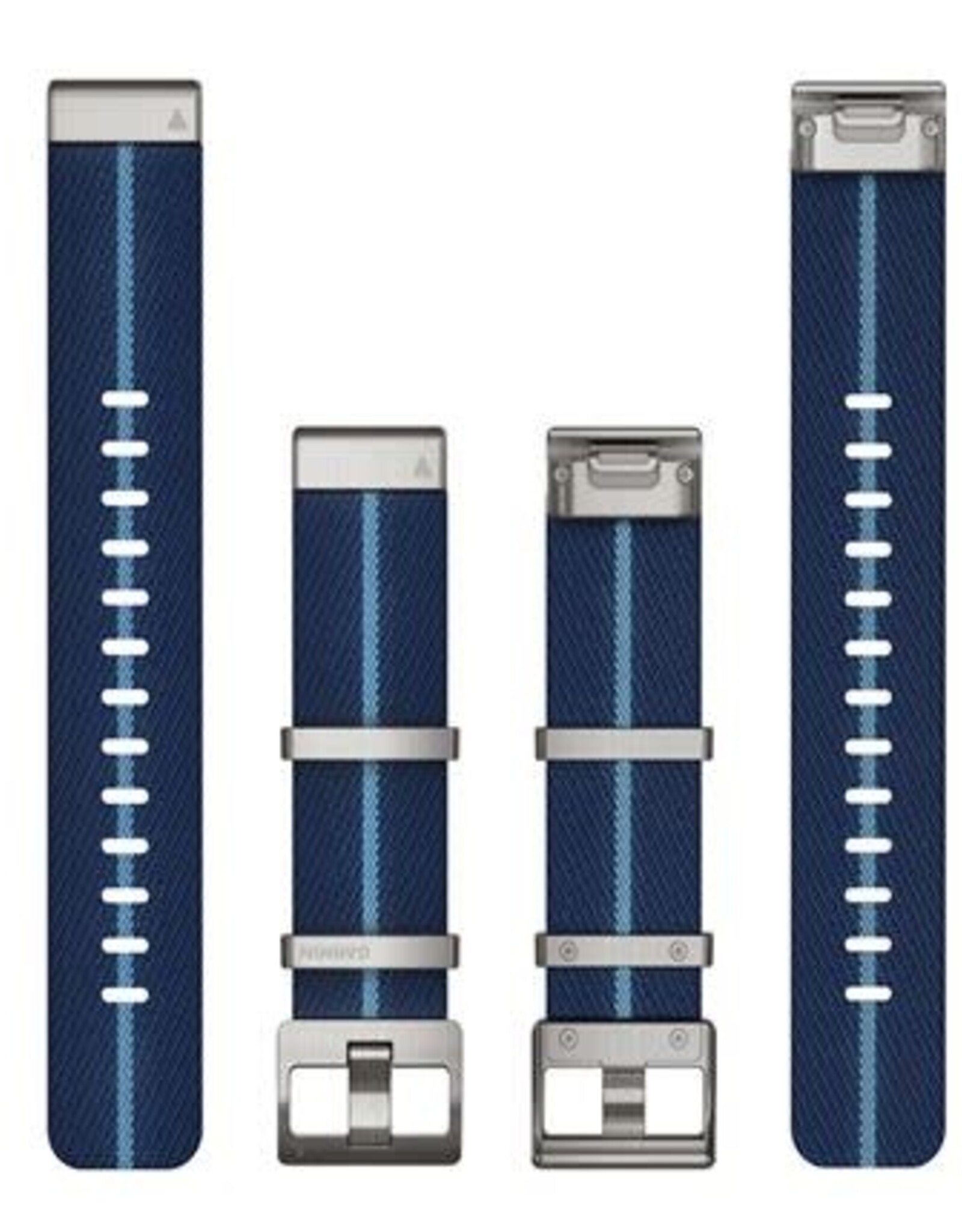 Garmin QuickFit Nylon 22 mm Watch Band - Indigo Striped Jacquard-Weave