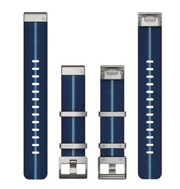 Garmin QuickFit Nylon 22 mm - Indigo Striped Jacquard-Weave