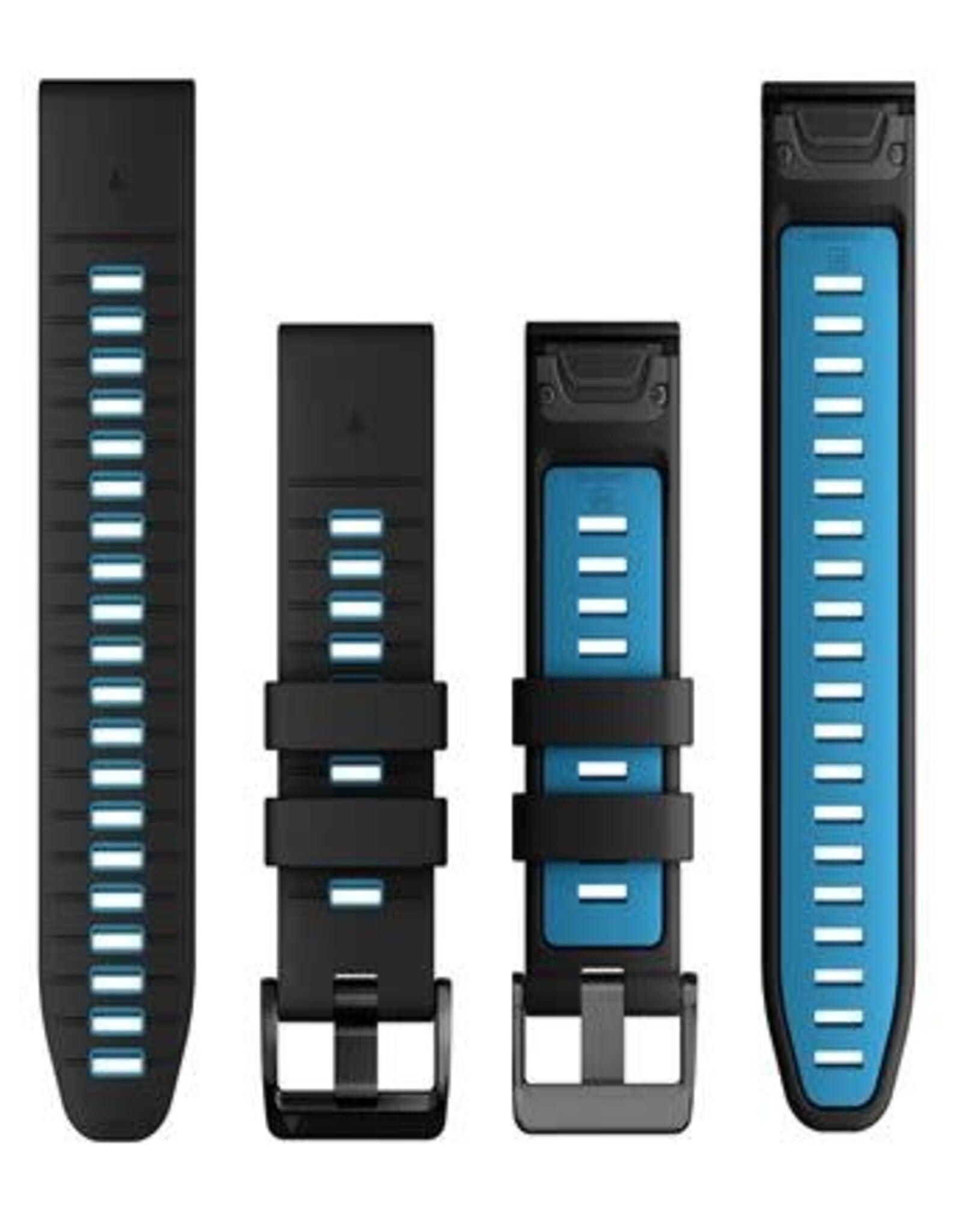 Garmin QuickFit Silicone 26mm Watch Band - Black/Cirrus Blue