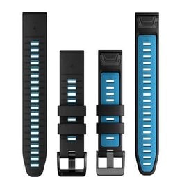 Garmin QuickFit Silicone 26mm - Black/Cirrus Blue