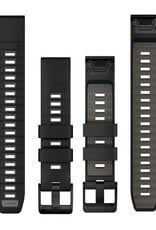 Garmin QuickFit Silicone 26mm Watch Band Black/Pebble Gray