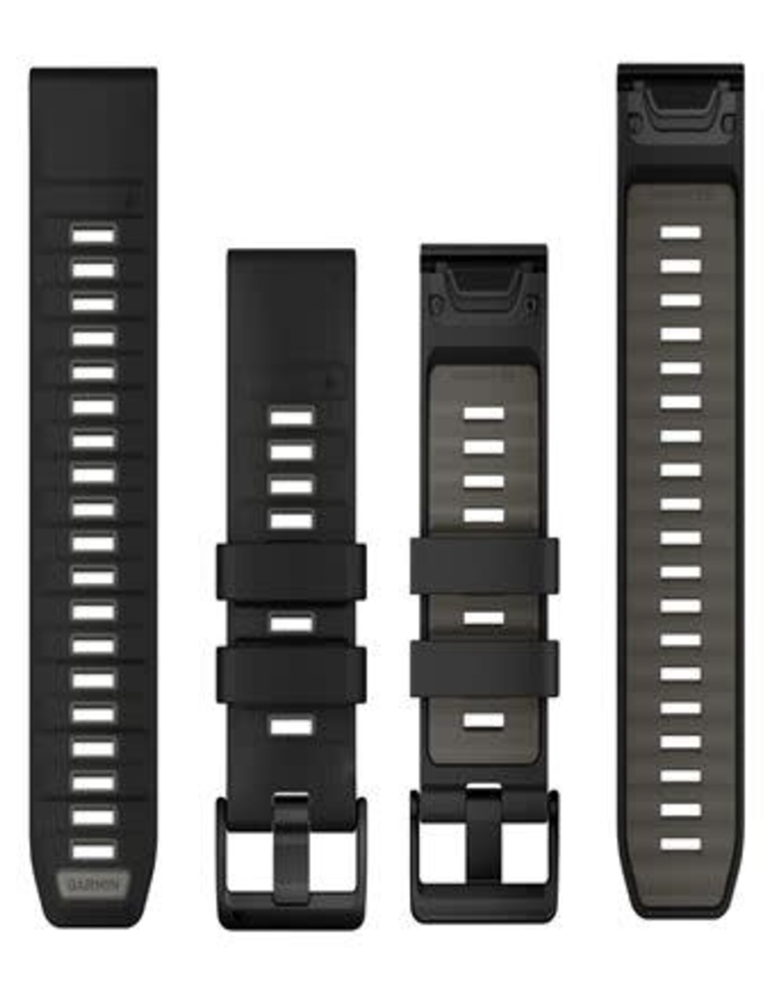Garmin QuickFit Silicone 26mm Watch Band Black/Pebble Gray