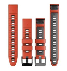 Garmin QuickFit Silicone 26mm - Flame Red/Graphite