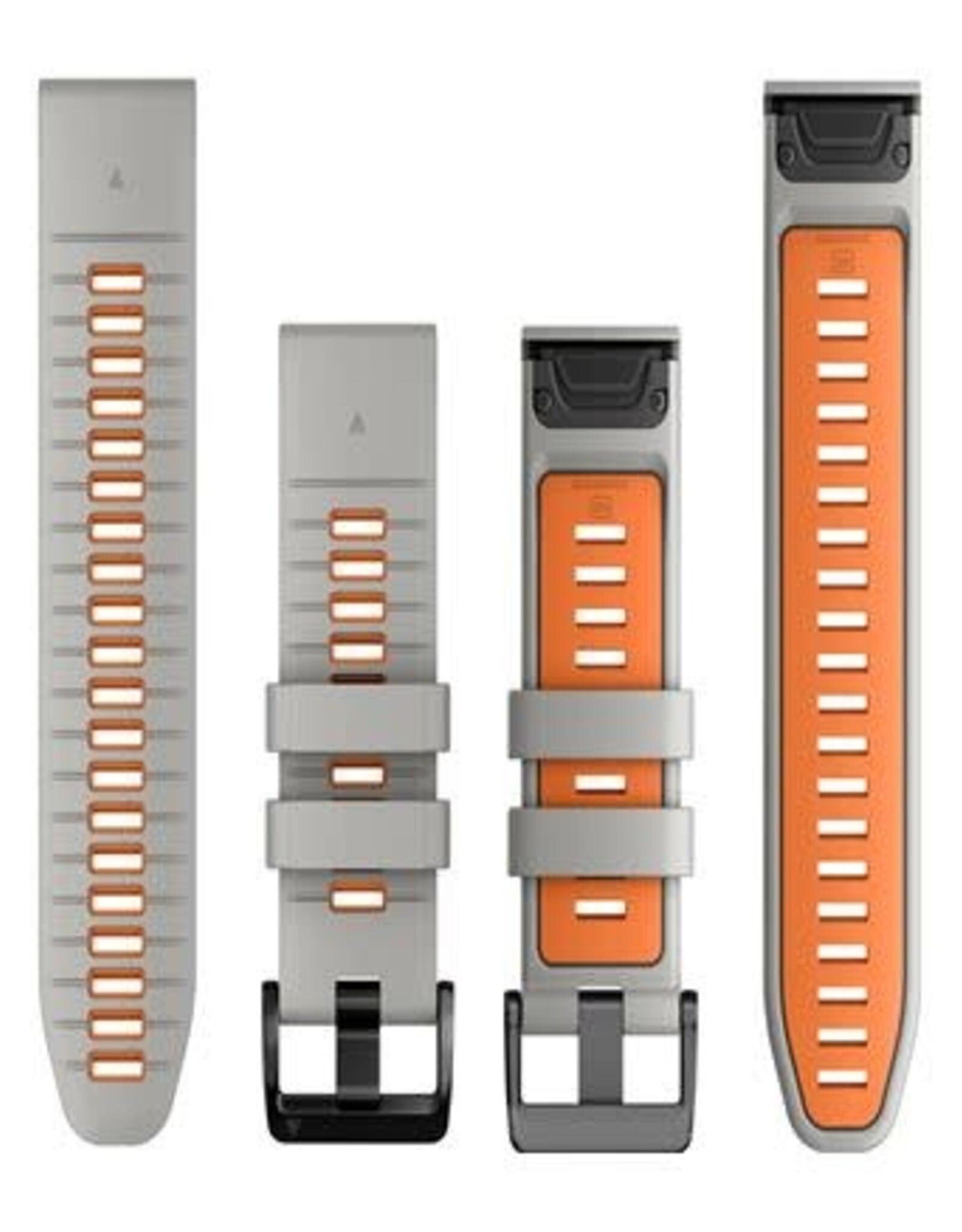 Garmin QuickFit Silicone 26mm Watch Band - Fog Gray/Ember Orange
