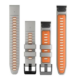 Garmin QuickFit Silicone 26mm - Fog Gray/Ember Orange