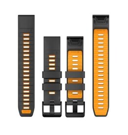 Garmin QuickFit Silicone 26mm - Graphite/Spark Orange