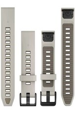 Garmin QuickFit Silicone 20 mm Watch Band - Fog Gray/Dark Sandstone