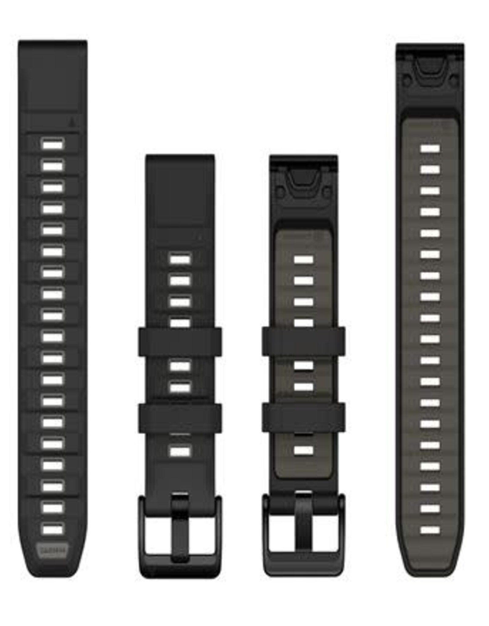 Garmin QuickFit Silicone 22 mm Watch Band - Black/Pebble Gray