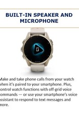 Garmin fēnix® 8 – 43 mm, AMOLED, Sapphire, Soft Gold with Fog Gray/Dark Sandstone Silicone Band