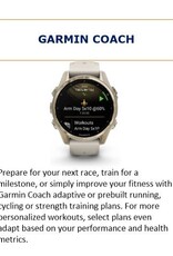 Garmin fēnix® 8 – 43 mm, AMOLED, Sapphire, Soft Gold with Fog Gray/Dark Sandstone Silicone Band