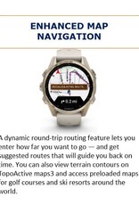 Garmin fēnix® 8 – 43 mm, AMOLED, Sapphire, Soft Gold with Fog Gray/Dark Sandstone Silicone Band