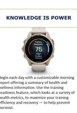 Garmin fēnix® 8 – 43 mm, AMOLED, Sapphire, Soft Gold with Fog Gray/Dark Sandstone Silicone Band