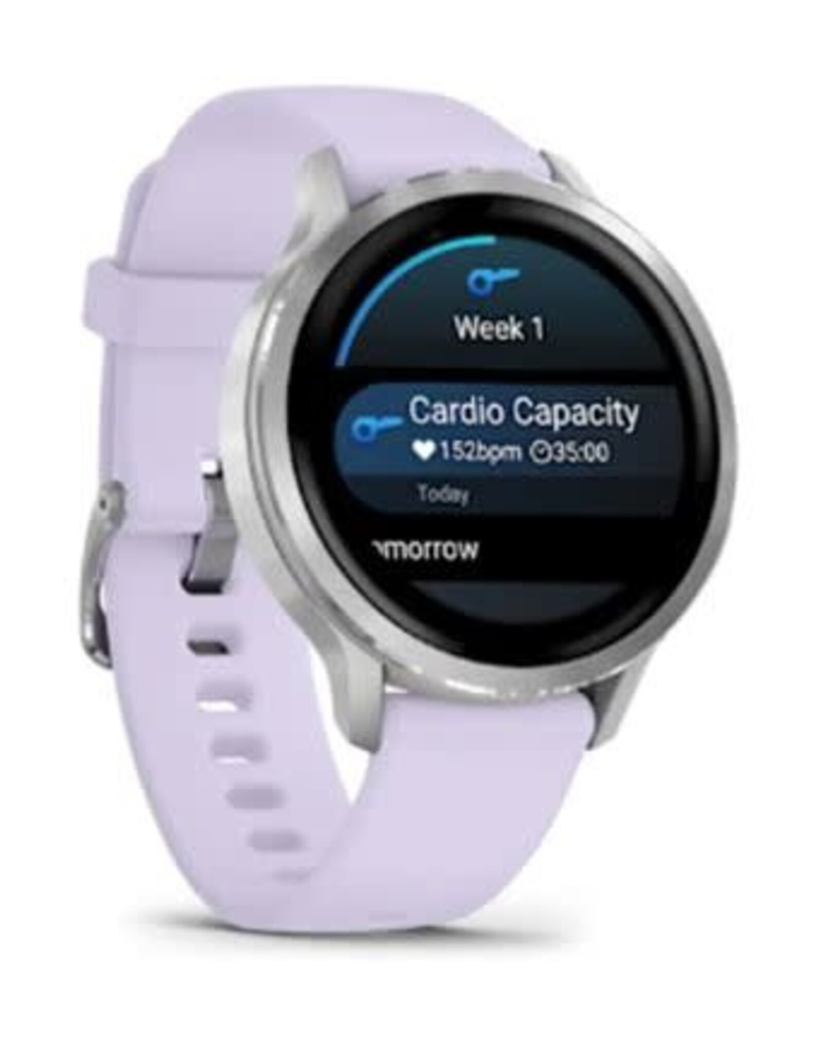 Garmin Venu® 4 – 41 mm, Silver with Periwinkle Band