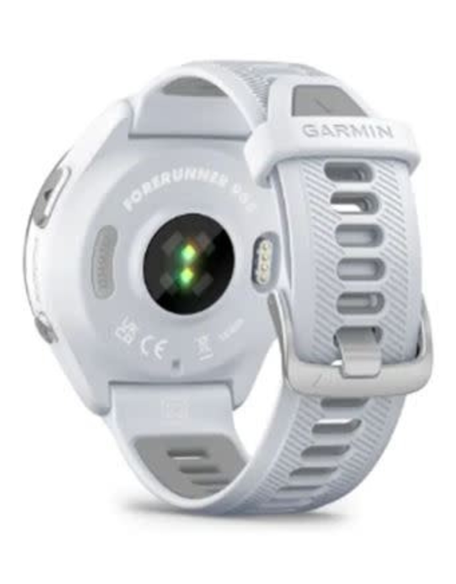 Garmin Forerunner® 965 - Titanium Bezel with Whitestone Case & Whitestone/Powder Gray Silicone Band