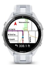 Garmin Forerunner® 965 - Titanium Bezel with Whitestone Case & Whitestone/Powder Gray Silicone Band