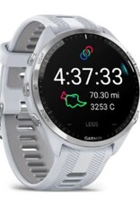 Garmin Forerunner® 965 - Titanium Bezel with Whitestone Case & Whitestone/Powder Gray Silicone Band