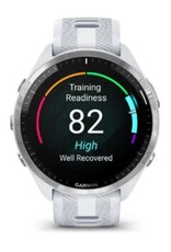 Garmin Forerunner® 965 - Titanium Bezel with Whitestone Case & Whitestone/Powder Gray Silicone Band