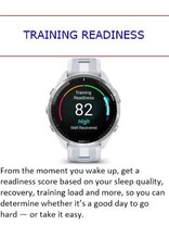 Garmin Forerunner® 965 - Titanium Bezel with Whitestone Case & Whitestone/Powder Gray Silicone Band