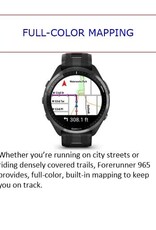 Garmin Forerunner® 965 - Carbon Gray DLC Titanium Bezel with Black Case & Black/Powder Gray Silicone Band