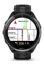 Garmin Forerunner® 965 - Carbon Gray DLC Titanium Bezel with Black Case & Black/Powder Gray Silicone Band