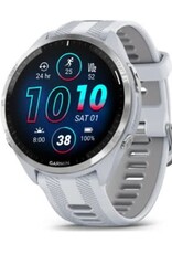 Garmin Forerunner® 965 - Titanium Bezel with Whitestone Case & Whitestone/Powder Gray Silicone Band