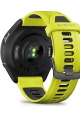 Garmin Forerunner® 965 - Carbon Gray DLC Titanium Bezel with Black Case & Amp Yellow/Black Silicone Band