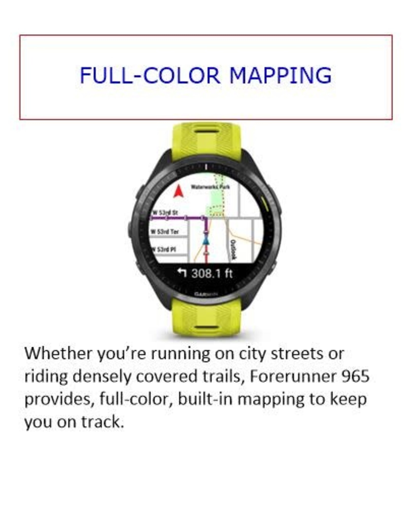 Garmin Forerunner® 965 - Carbon Gray DLC Titanium Bezel with Black Case & Amp Yellow/Black Silicone Band