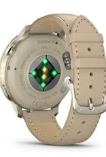 Garmin Venu® 4 – 41 mm - Lunar Gold with Bone Silicone & Light Sand Leather Band