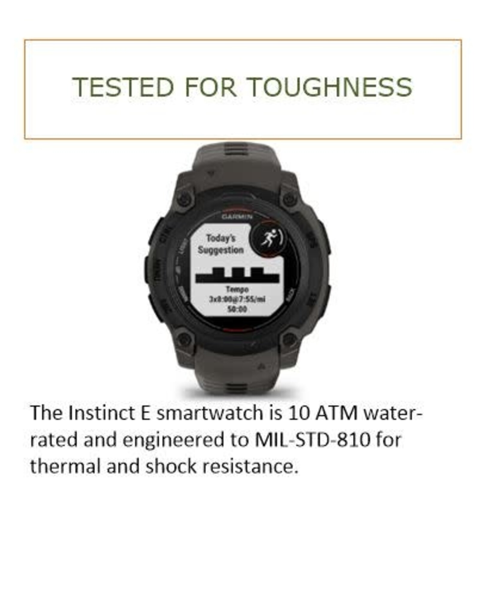 Garmin Instinct® E – 40 mm Black with Charcoal Band