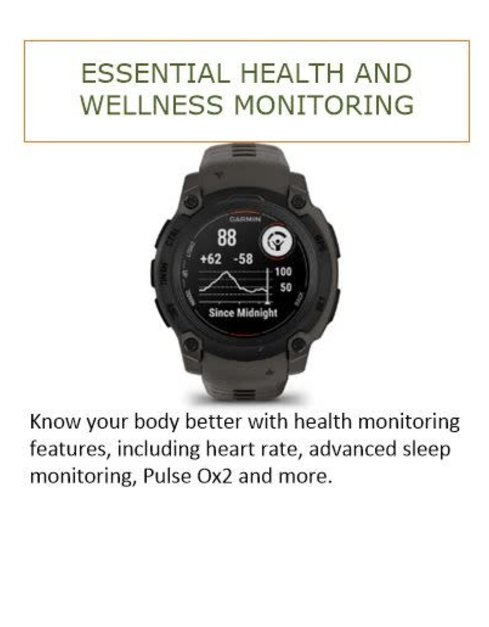 Garmin Instinct® E – 40 mm Black with Charcoal Band