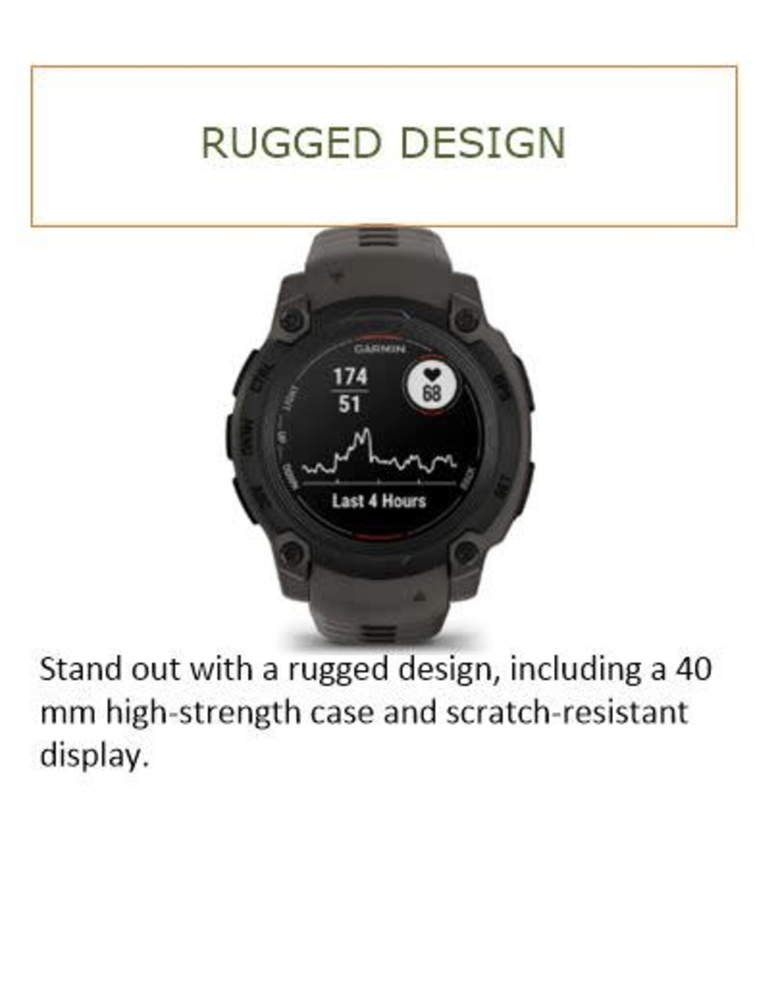 Garmin Instinct® E – 40 mm Black with Charcoal Band