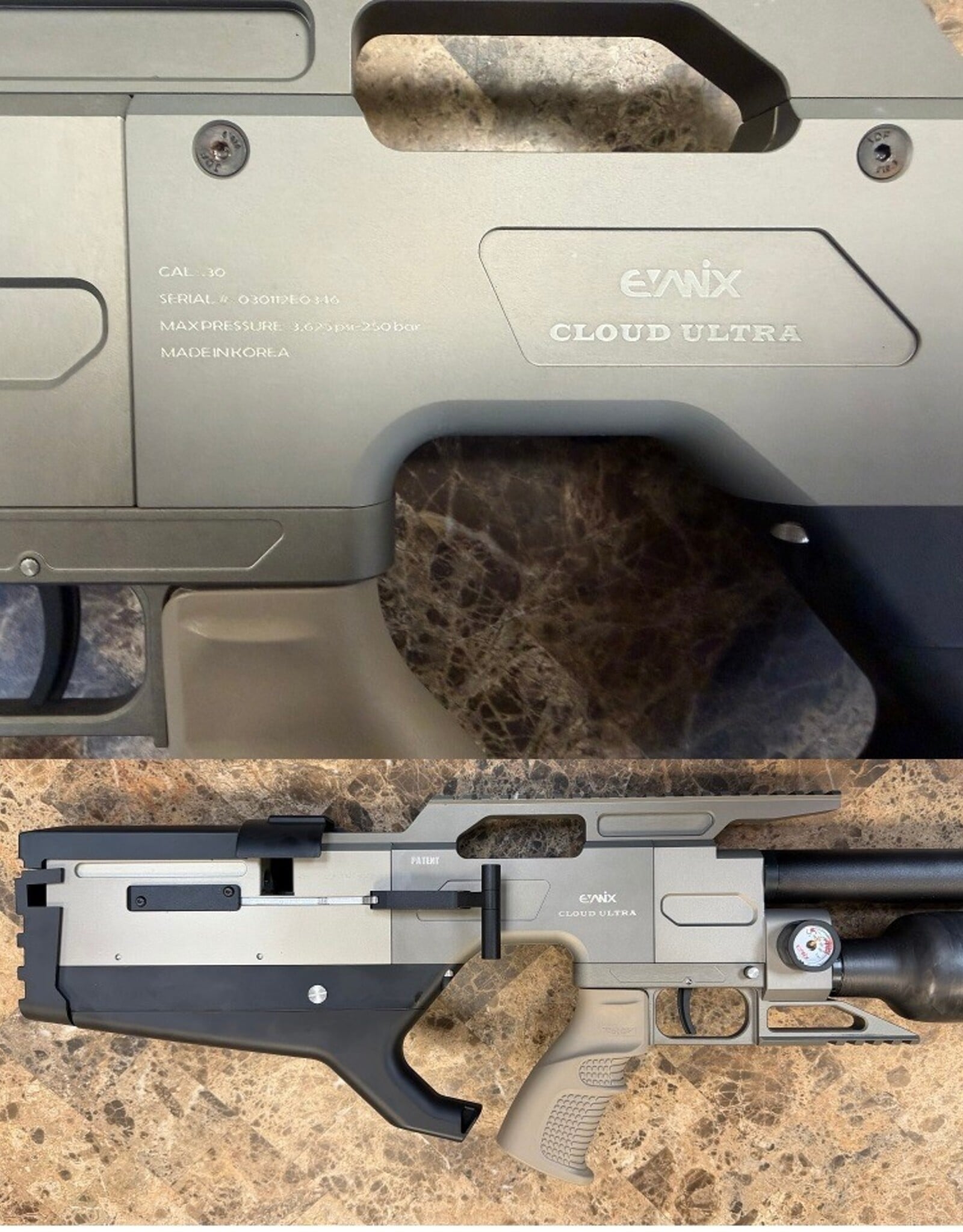 Evanix **PRE-OWNED** EVANIX CLOUD ULTRA SEMI-AUTO BULLPUP PCP RIFLE .30CAL