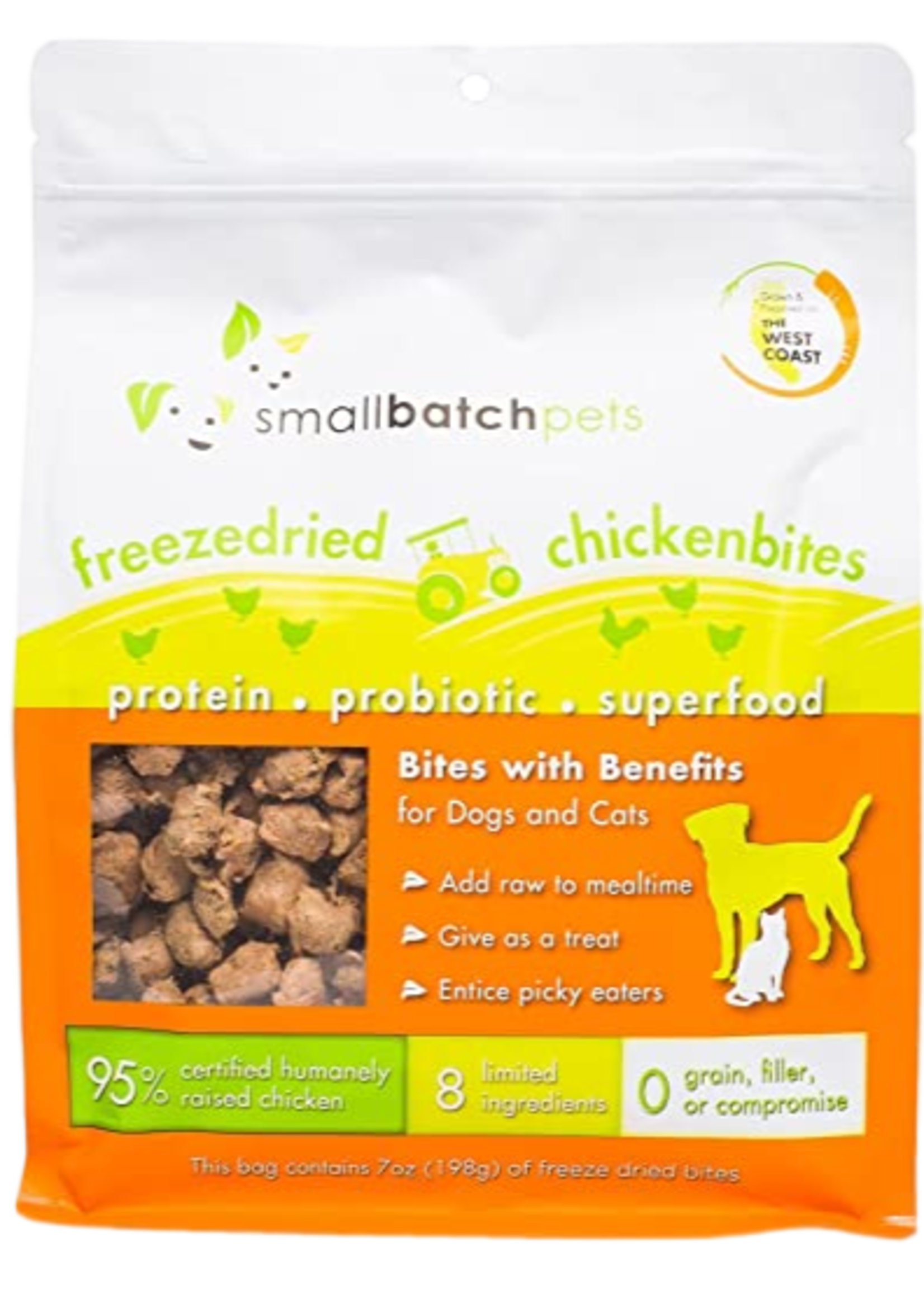 Smallbatch Smallbatch, Dog, Freeze Dried, Chicken Bites, 7oz