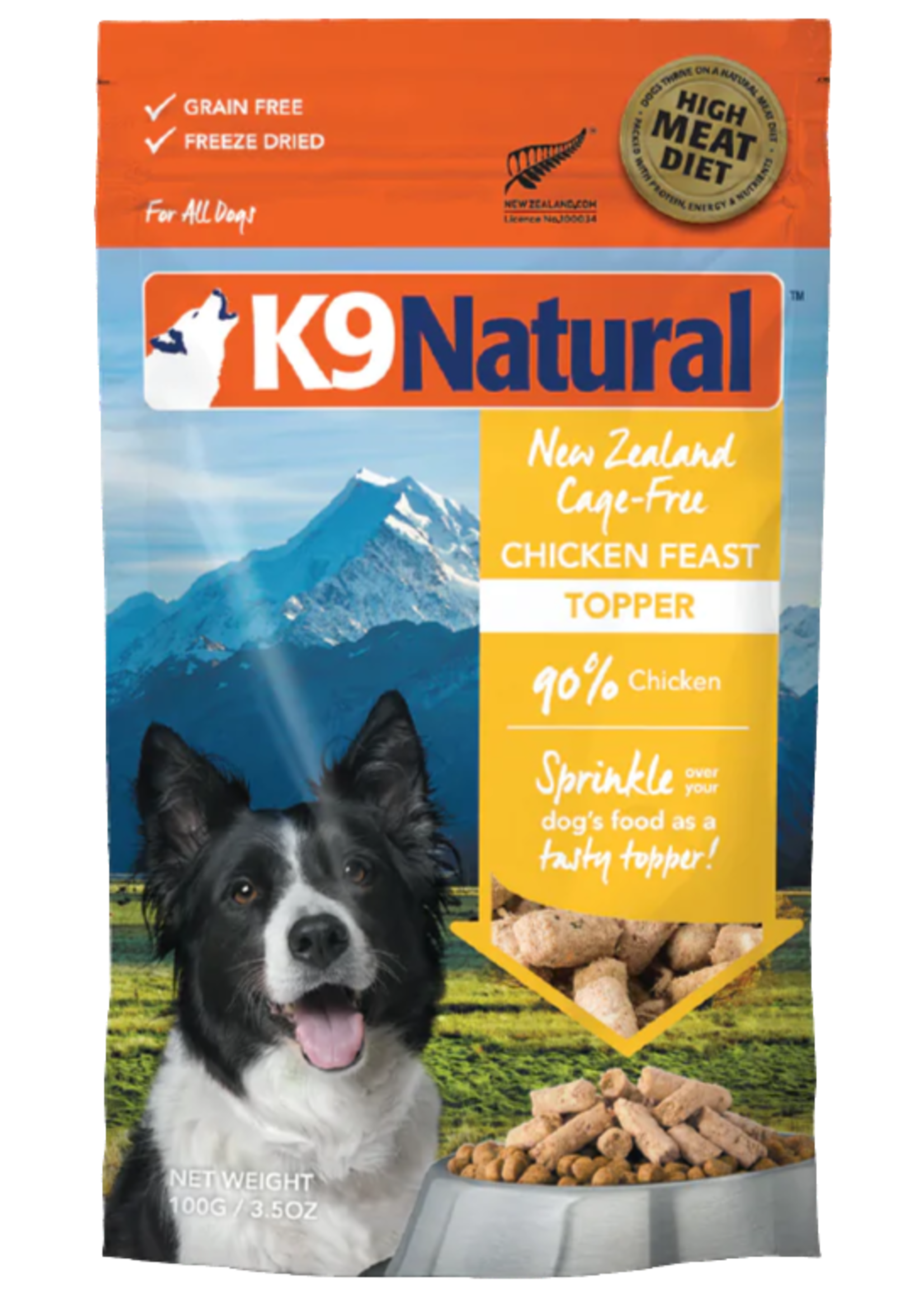 Natural Pet Food Group K9 Natural, D, Freeze Dried, Chicken  3.5oz