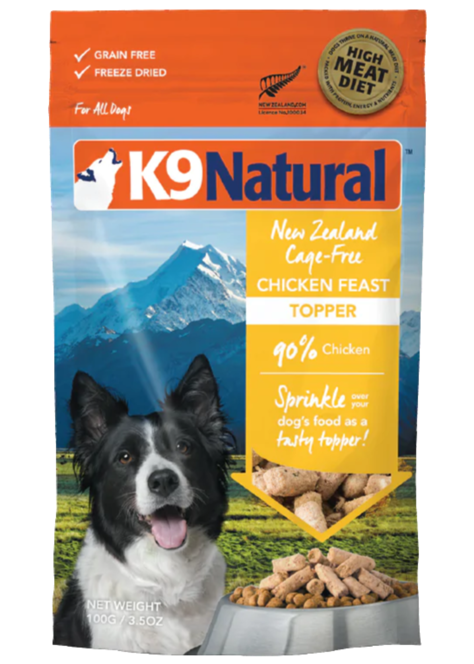 Natural Pet Food Group K9 Natural, Freeze Dried, Chicken  3.5oz