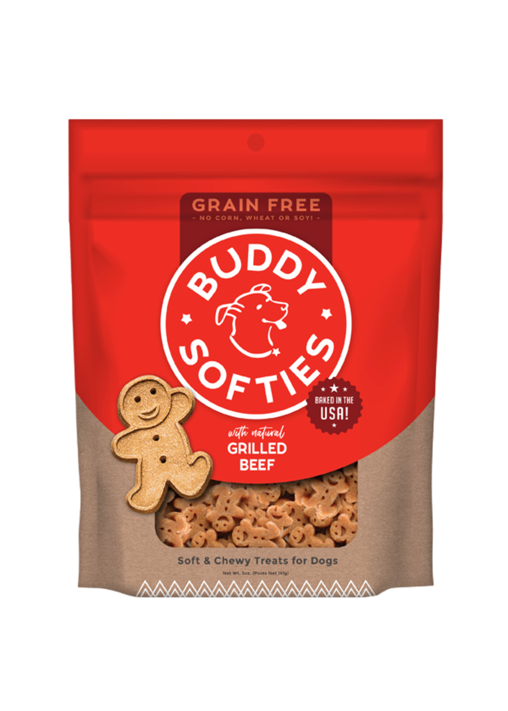 Buddy's Biscuits Buddy's Biscuits, D, Soft & Chewy Treat, Beef, 5oz