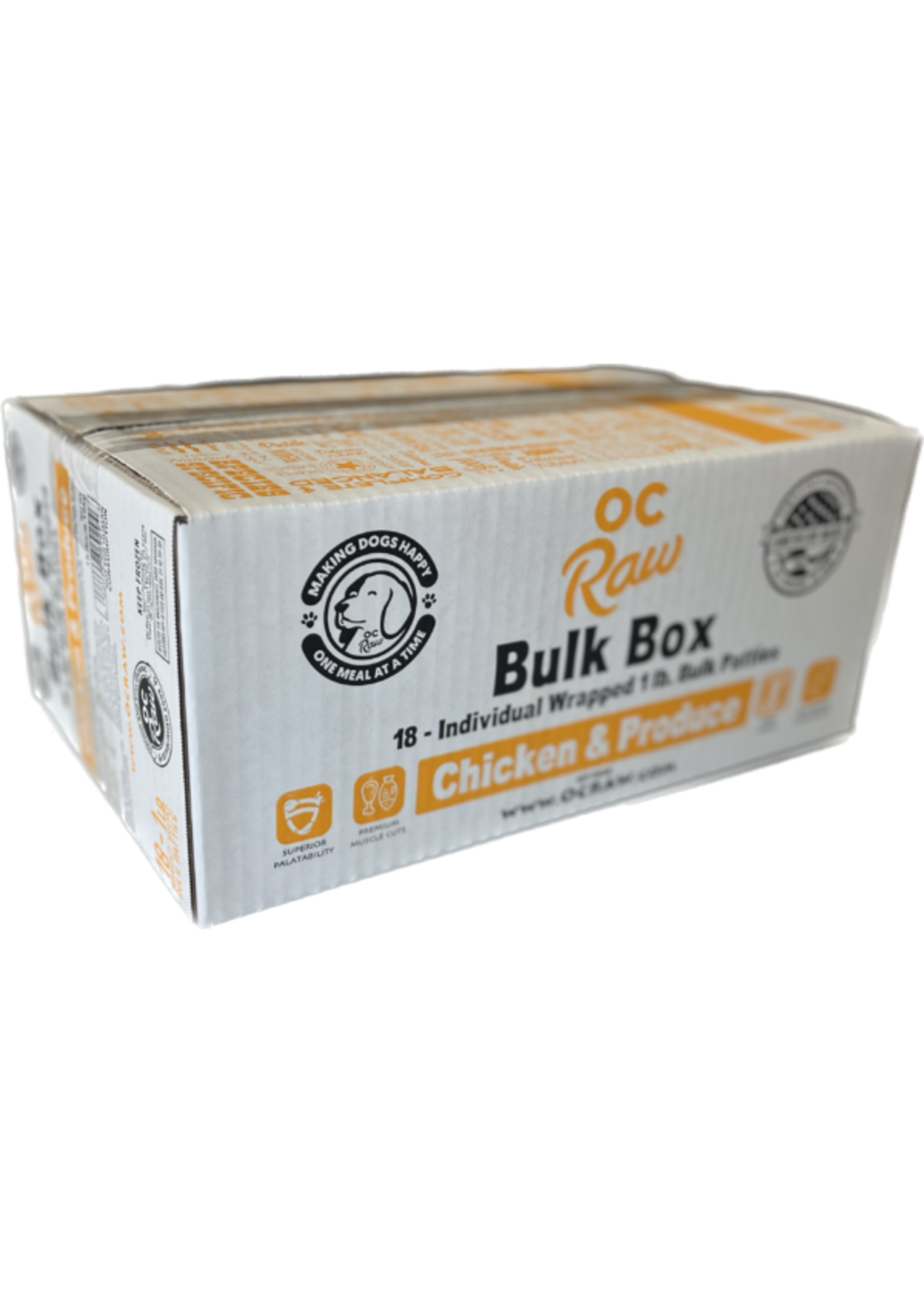 OC Raw Dog OC RAW, D, Bulk, Chicken & Produce, 18#