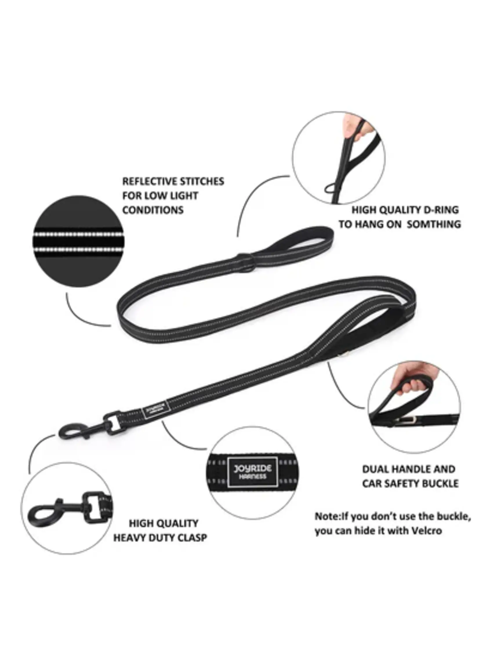 JOYRIDE HARNESS JOYRIDE, 2 IN 1 LEASH/SEATBELT, ASSRTD, L