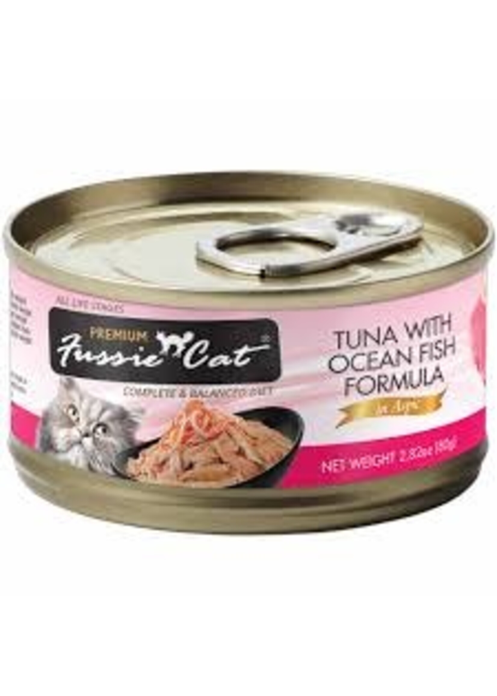 Pets Global Fussie Cat, Premium, Tuna W/ Ocean Fish in Aspic, GF 2.8oz