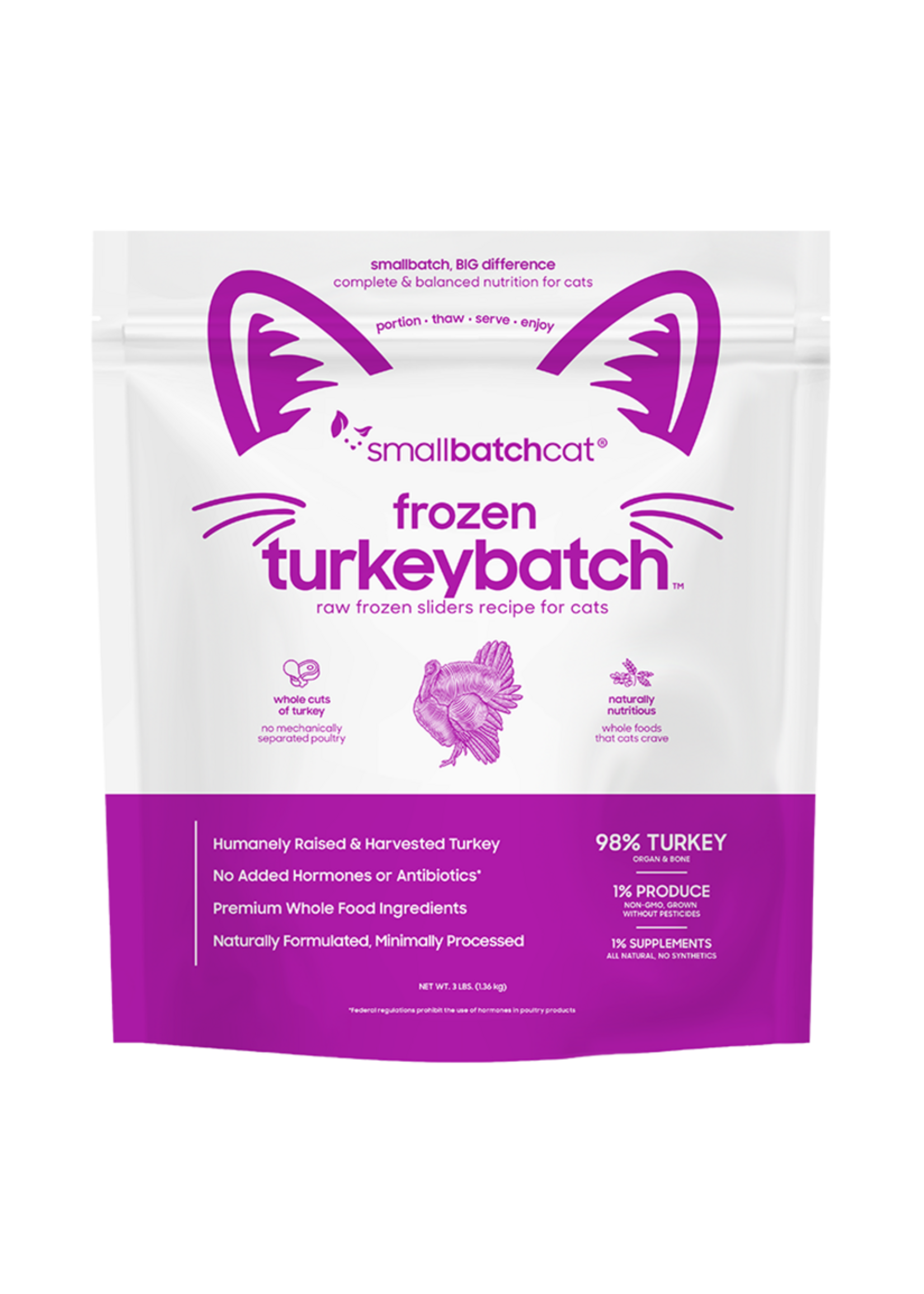 Smallbatch Smallbatch, C, Raw, Frozen, Turkey Sliders, 3#