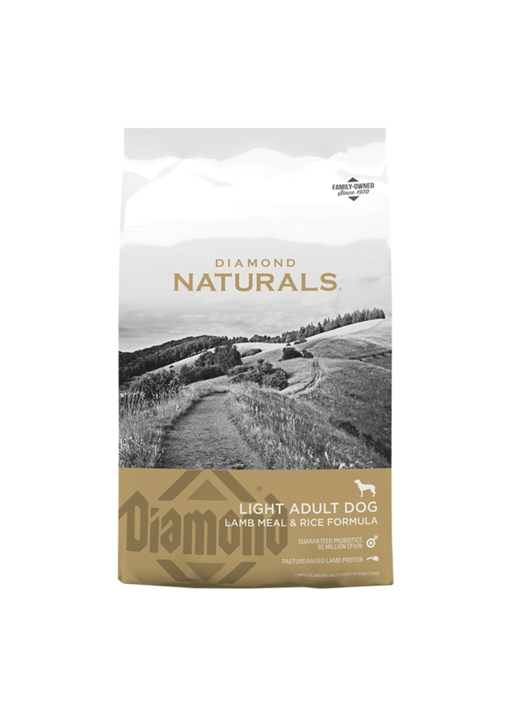 Diamond Diamond Naturals, D, Light, Adult, Lamb & Rice, 30#