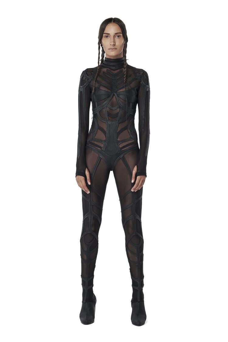 Armis Leather Bodysuit by Gelareh Designs - Shop Untitled NYC