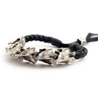 JUNGLE TRIBE BONE BRAIDED Leather Bracelet
