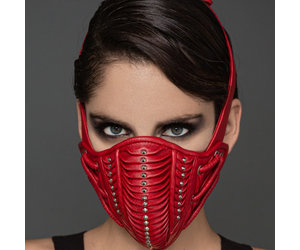 Nikinga-Unisex Leather Cyborg Muzzle Mask - Ceiba