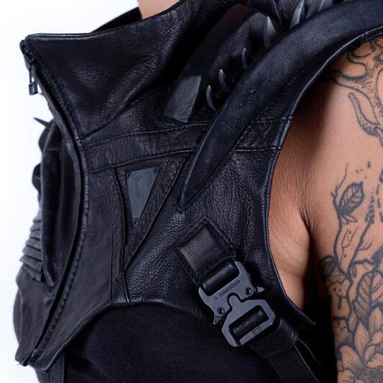 JUNGLE TRIBE Solo Enforcer Black Leather Unisex Chest Plate