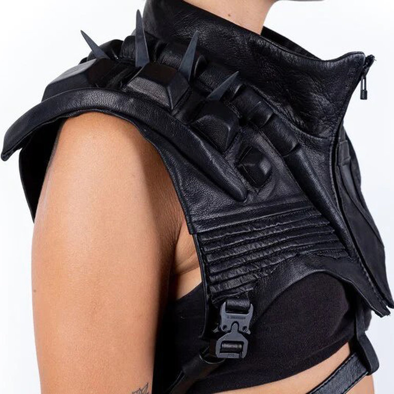 JUNGLE TRIBE Solo Enforcer Black Leather Unisex Chest Plate